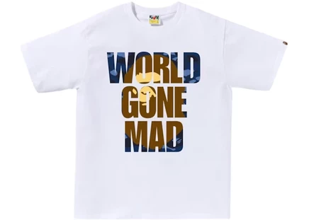 Мужская футболка Bape Color Camo WGM Ape Head Overlap, белая