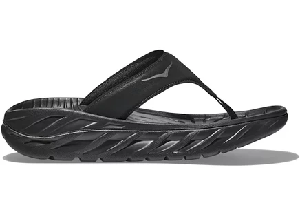 Женские шлепанцы Hoka One One Ora Recovery Flip, черно-темно-серые