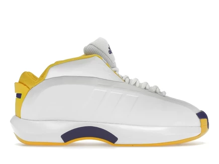 Мужские кроссовки Adidas Crazy 1 Lakers, бело-желто-фиолетовые