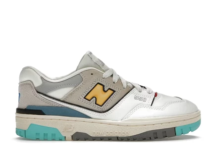 Детские кроссовки New Balance 550 GS, бело-желтые
