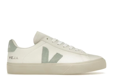 Унисекс кроссовки Veja Campo Low из безхромной кожи, белые/матча