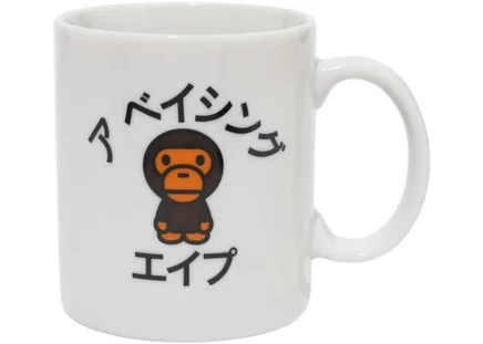 Кружка Bape Baby Milo Katakana, бело-коричневая