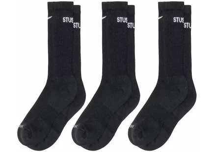 Унисекс носки Stussy x Nike Dri-FIT, 3 пары, черные