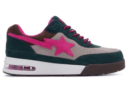 Мужские кроссовки bape road sta suede, темно-зеленые