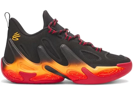Детские кроссовки under armour curry 13 mane, черно‑красно‑золотистые