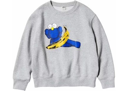 Детский свитшот KAWS x Uniqlo Warhol 472991, серый