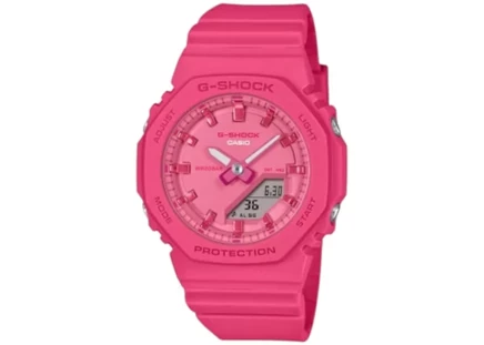 Мужские наручные часы Casio GMA-P2100PP-4A, корпус и браслет из нержавеющей стали, 40 мм, с солнечной батареей