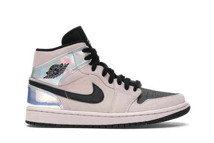 Женские кроссовки Jordan 1 Mid Dirty Powder, розовые