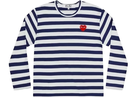 Мужская футболка Comme des Garcons PLAY, темно-синяя