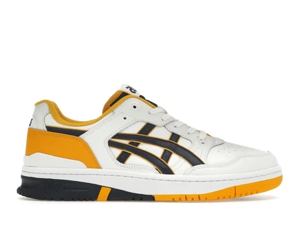 Мужские кроссовки Asics EX89, белые с темно-синими и желтыми вставками