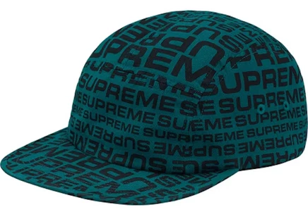 Supreme Repeater Camp Cap Teal teal