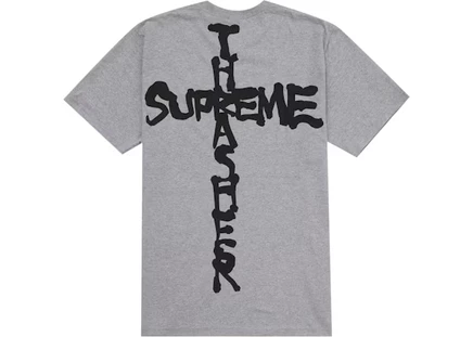 Мужская футболка Supreme Thrasher Cross, серый меланж