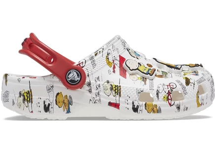 Кроксы для малышей Crocs Classic Clog Peanuts, белые/мульти