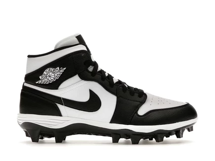 Мужские бутсы Jordan 1 Mid TD Cleat Panda, черно-белые