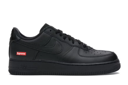 Мужские кроссовки nike air force 1 low supreme, черные
