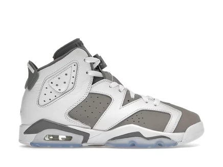 Детские кроссовки Jordan 6 Retro Cool Grey (GS), бело-серые