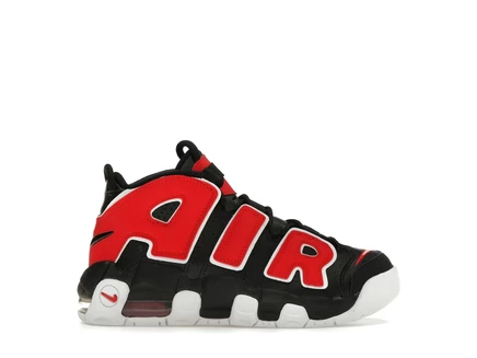 Детские кроссовки Nike Air More Uptempo Bred, черно-красно-белые