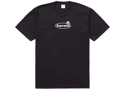 Мужская футболка Supreme Warning, черная