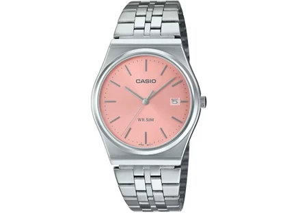 Мужские часы Casio MTP-B145D-4A из нержавеющей стали, 35 мм, розовый циферблат