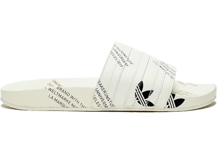 Мужские сланцы Adidas Adilette SNS 20th Anniversary, бело‑черные