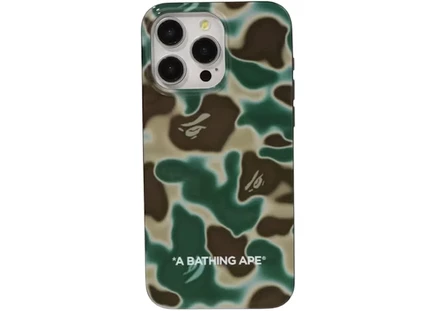 Чехол для iPhone 15 Pro Max Bape Liquid Camo, оливковый