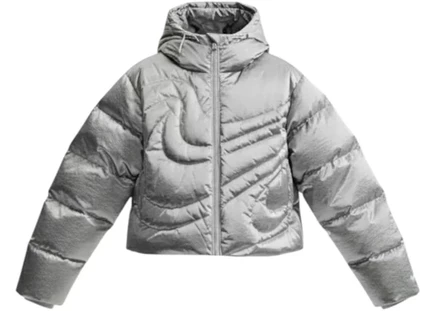 Женский пуховик Nike Therma-FIT оверсайз, металлик/светло-серый