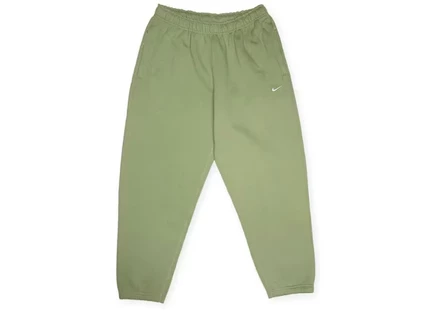 Мужские флисовые штаны nike solo swoosh, зеленые/белые