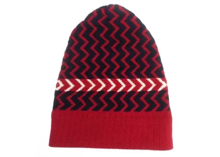 Мужская шапка Gucci Zigzag из шерсти, красно-бело-синяя