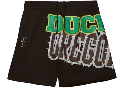 Унисекс шорты travis scott oregon ducks, коричневые