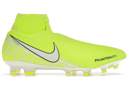 Бутсы Nike Phantom Vision Elite DF FG, вольт/белые