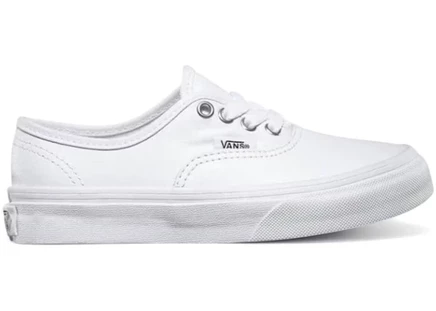 Детские кожаные кеды Vans Authentic, белые