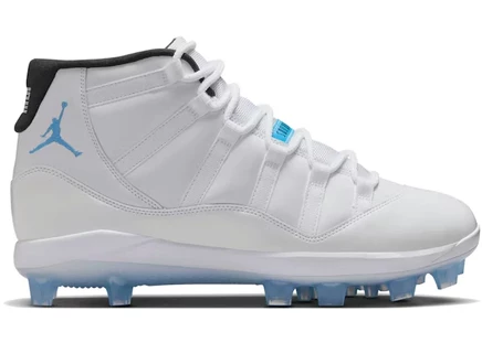 Мужские бутсы Jordan 11 Mid MCS Cleat, белые/черные/Legend Blue