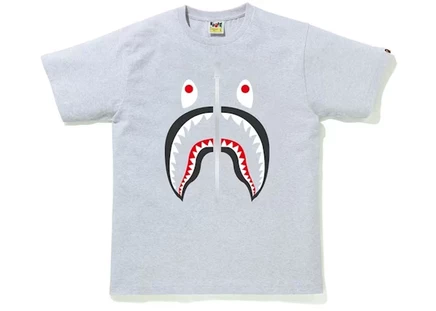 Мужская футболка Bape Shark Tee, серая