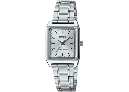 Женские наручные часы Casio LTP-V007D-7E, стальной браслет, 22 мм, серебристые