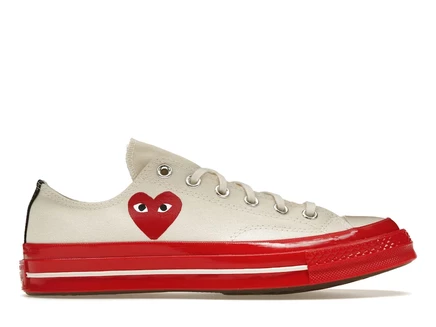 Унисекс кеды Converse Chuck 70 Comme des Garçons Play, айвори с красной подошвой