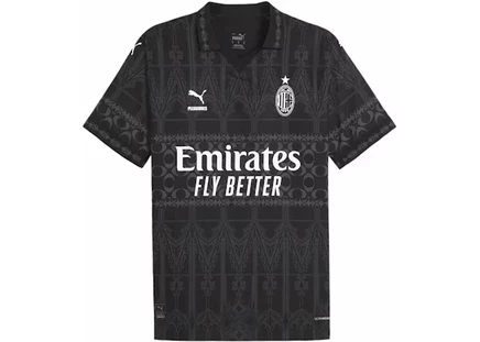 Мужская автентичная футболка Puma x Pleasures AC Milan, черная