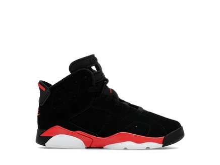 Детские кроссовки Jordan 6 Retro Reverse Infrared, черно-красные