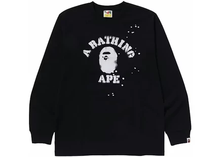 Мужской лонгслив Bape x Joshua Vides College, черный