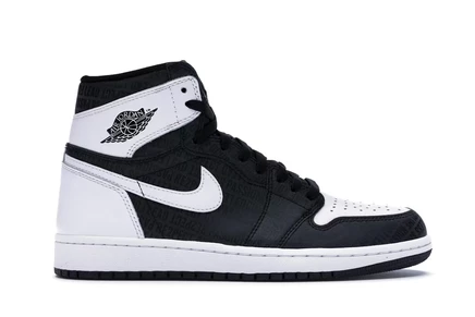 Мужские кроссовки Jordan 1 Retro High RE2PECT, черно-белые