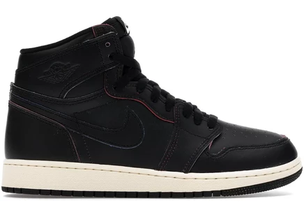 Детские кроссовки Jordan 1 Retro High OG, черные с белым