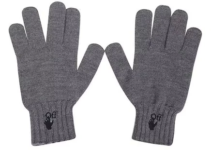 Мужские перчатки Off-White Hand Off из шерсти, серые