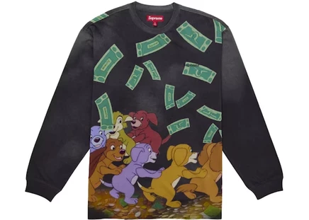 Мужской лонгслив Supreme All Dogs Go To Heaven, Night