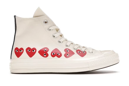 Converse Chuck Taylor All Star 70 Hi Comme des Garcons PLAY Multi-Heart White white/red-egret