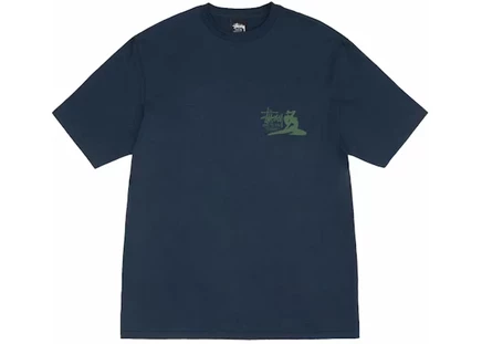Мужская футболка Stussy Relax, темно-синяя