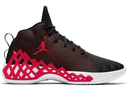 Мужские кроссовки Jordan Jumpman Diamond Mid, черно-красно-белые