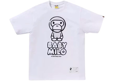 Футболка BAPE x Joshua Vides Baby Milo, белая
