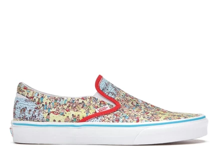 Мужские слипоны Vans Slip-On Where's Waldo, пляжный принт