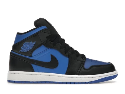 Мужские кроссовки Air Jordan 1 Mid, черный/белый/королевский синий