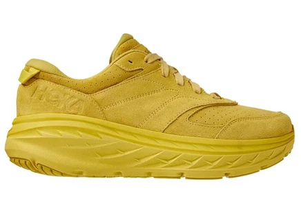 Унисекс кроссовки Hoka One One Bondi L Suede, салатово-оливковые
