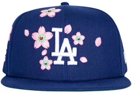 Мужская кепка New Era 59Fifty Dodgers x Murakami, синяя